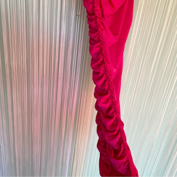 Fuchsia Ruched Mini Dress Size Small NWT - Picture 15 of 17
